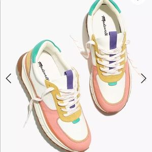 Madewell Kickoff Trainer Sneakers in Colorblock Leather